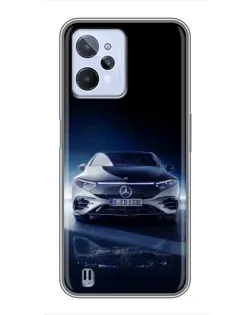 Чохол для Realme C31 з картинкою «Нічний Mercedes EQ»