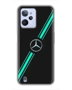 Чехол для Realme C31 с картинкой «Спортивные линии Mercedes»