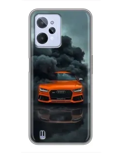 Чохол для Realme C31 з картинкою «Audi у хмарах диму»