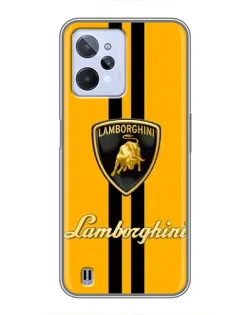 Чохол для Realme C31 з картинкою «Lamborghini Stripe жовтий»