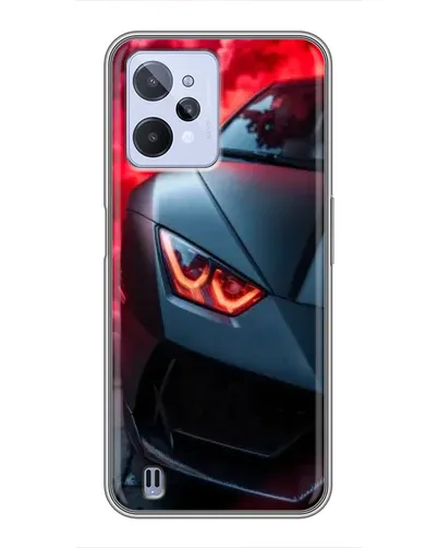 Чехол для Realme C31 с картинкой «Lamborghini красное сияние»
