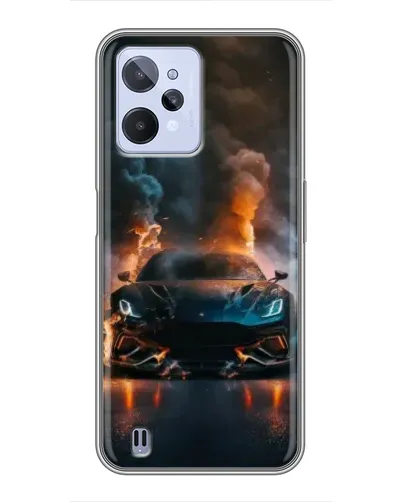 Чехол для Realme C31 с картинкой «Lamborghini дымная эстетика»