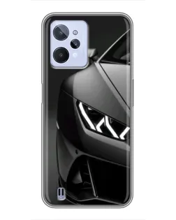 Чехол для Realme C31 с картинкой «Lamborghini фары детализация»