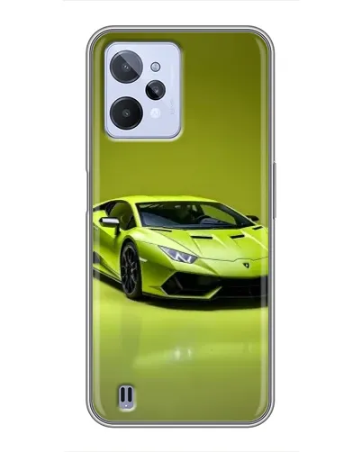 Чехол для Realme C31 с картинкой «Салатовый Lamborghini Huracan»