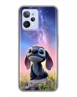 Чехол для Realme C31 с картинкой «Стич на рассвете»