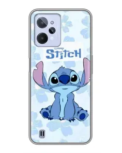 Чехол для Realme C31 с картинкой «Stitch среди цветов»