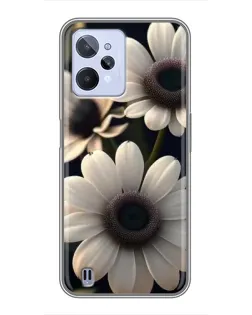 Чохол для Realme C31 з картинкою «Білі маргаритки макро»