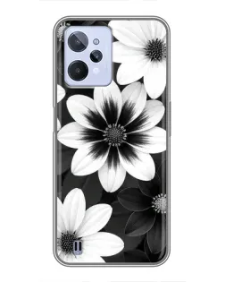 Чохол для Realme C31 з картинкою «Монохромні айстри»