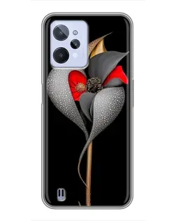 Чохол для Realme C31 з картинкою «Срібна фантазійна квітка»