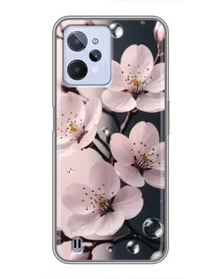 Чохол для Realme C31 з картинкою «Ніжня сакура та краплі»