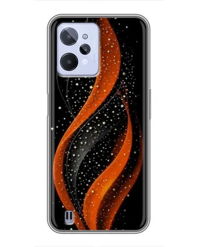 Чехол для Realme C31 с картинкой «Огненная звездная волна»