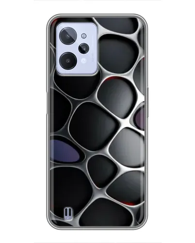 Чехол для Realme C31 с картинкой «Объемная темная решетка»