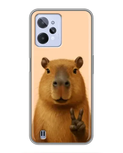 Чехол для Realme C31 с картинкой «Капибара виктория»