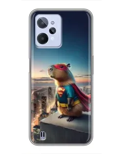 Чехол для Realme C31 с картинкой «Капи-мен супергерой»