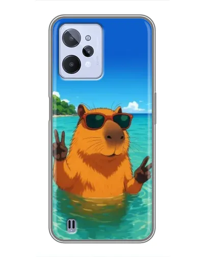 Чехол для Realme C31 с картинкой «Морская капибара»