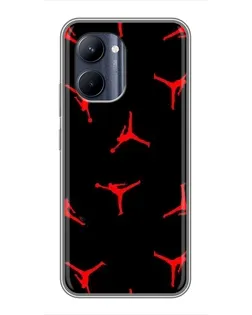 Чехол для Realme C33 с картинкой «Jordan Red Pattern»