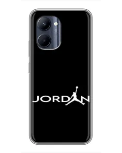 Чехол для Realme C33 с картинкой «Jordan White Logo»