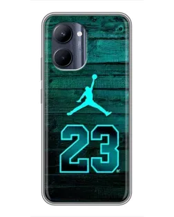 Чехол для Realme C33 с картинкой «Jordan Cyan 23»