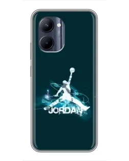 Чехол для Realme C33 с картинкой «Jordan Blue Fire»
