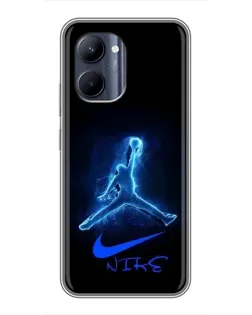 Чехол для Realme C33 с картинкой «Jordan Neon Blue»