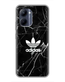 Чехол для Realme C33 с картинкой «Белый мрамор Adidas»
