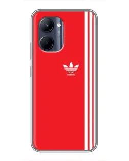 Чехол для Realme C33 с картинкой «Красный минимализм Adidas»