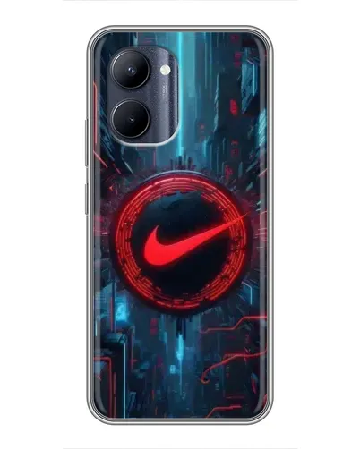 Чехол для Realme C33 с картинкой «Техногенный стиль Nike»