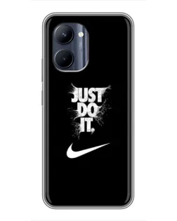 Чехол для Realme C33 с картинкой «Текстовый принт Nike»