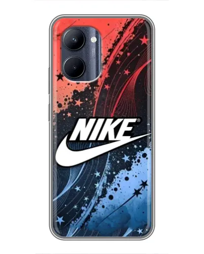 Чехол для Realme C33 с картинкой «Градиентный принт Найк»