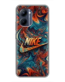Чехол для Realme C33 с картинкой «Nike в абстракции»