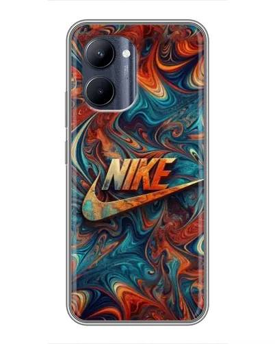 Чехол для Realme C33 с картинкой «Nike в абстракции»