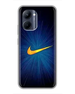Чехол для Realme C33 с картинкой «Синий пульс Nike» Чехол для Realme C33 с картинкой «Синий пульс Nike»