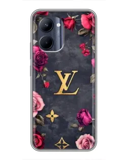 Чехол для Realme C33 с картинкой «Цветочный Louis Vuitton»