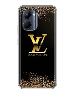 Чехол для Realme C33 с картинкой «LV — золотые искры»