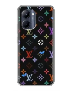 Чехол для Realme C33 с картинкой «Цветная монограмма LV»