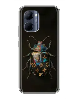 Чехол для Realme C33 с картинкой «LV — мраморный принт»