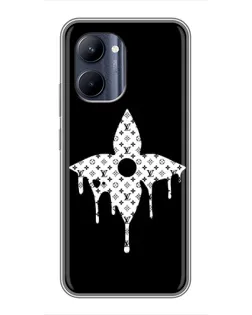 Чехол для Realme C33 с картинкой «Цветочная монограмма»