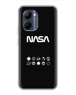 Чехол для Realme C33 с картинкой «NASA — технический принт»