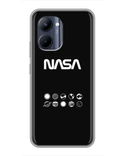 Чехол для Realme C33 с картинкой «NASA — технический принт»