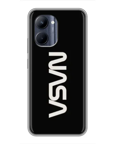 Чехол для Realme C33 с картинкой «NASA — вертикальный логотип»