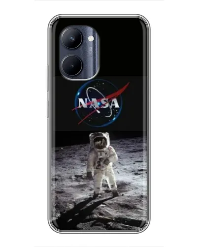 Чехол для Realme C33 с картинкой «Астронавт на Луне»