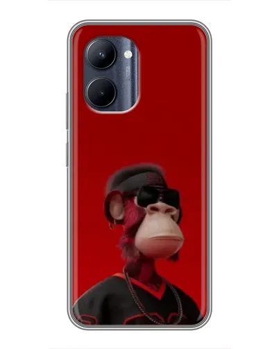 Чехол для Realme C33 с картинкой «Bored Ape в красном»