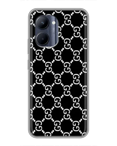 Чехол для Realme C33 с картинкой «Gucci — сетчатый паттерн»