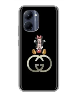 Чехол для Realme C33 с картинкой «Минни Маус на лого»