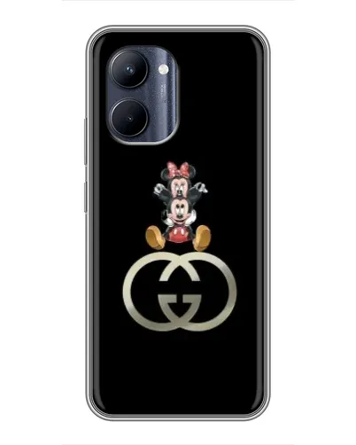 Чехол для Realme C33 с картинкой «Минни Маус на лого»
