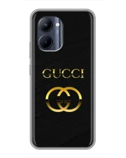 Чехол для Realme C33 с картинкой «Золотой логотип Gucci»
