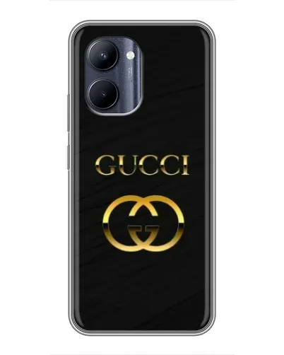 Чехол для Realme C33 с картинкой «Золотой логотип Gucci»