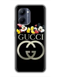 Чехол для Realme C33 с картинкой «Gucci — герои Disney»