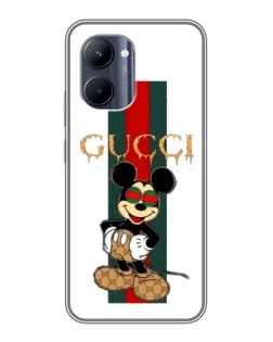 Чехол для Realme C33 с картинкой «Микки Маус Gucci — полосы»