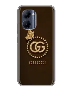 Чехол для Realme C33 с картинкой «Gucci — золотая бабочка»
